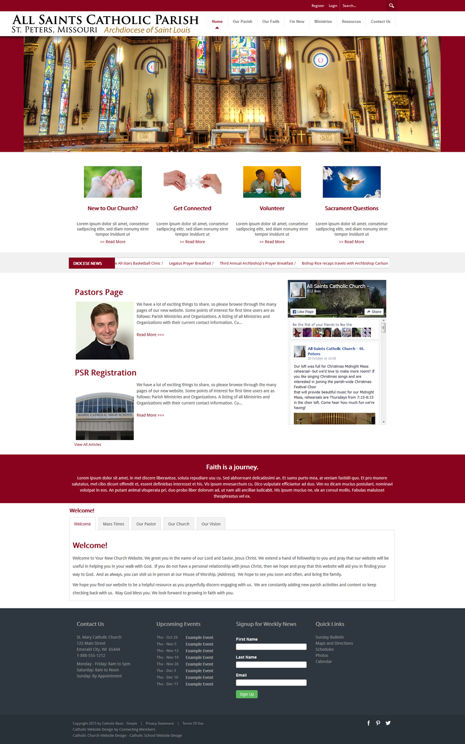 Catholic Church Website Template Simple